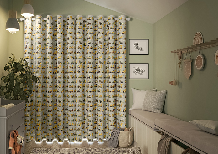 Construction Crew, Tarmac - Made to Measure Curtains - Image 6